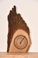 Wanduhr Holz Eiche massiv Baumkante Thüringen - Frankenblick Vorschau