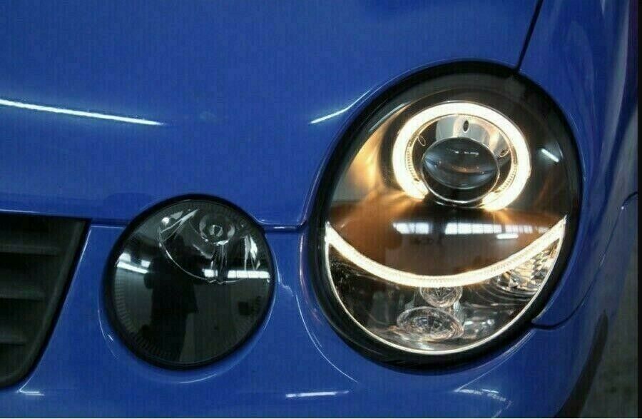 2 Stück Auto-Scheinwerfer-Augenbraue für VW Polo 9N 2005-2009,Scheinwerfer  Augenbrauen Augenlider Dekoration Abdeckung Trim Auto Zubehör,A-Gloss Black  : : Auto & Motorrad