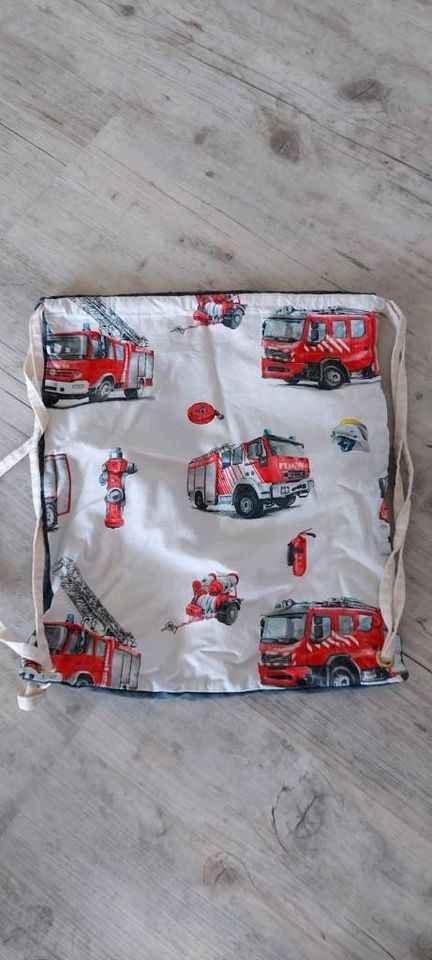 Stoffrucksack für Kinder, Motiv Feuerwehr, Sportbeutel, Rucksack in Gerlingen