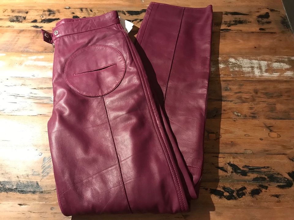 Neue Lederhose Hosbjerg everlyn pant Gr. S burgundfarben in Essen-Margarethenhöhe