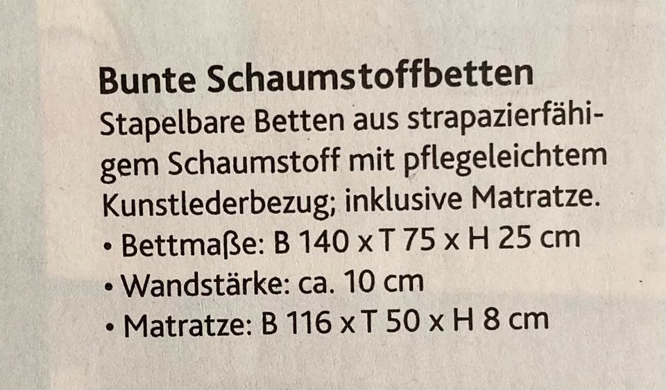 Schaumstoff-Bett neu, originalverpackt in Donzdorf