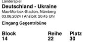 2 x Deutschland - Ukraine Tickets Nürnberg (Mittelfr) - Südstadt Vorschau