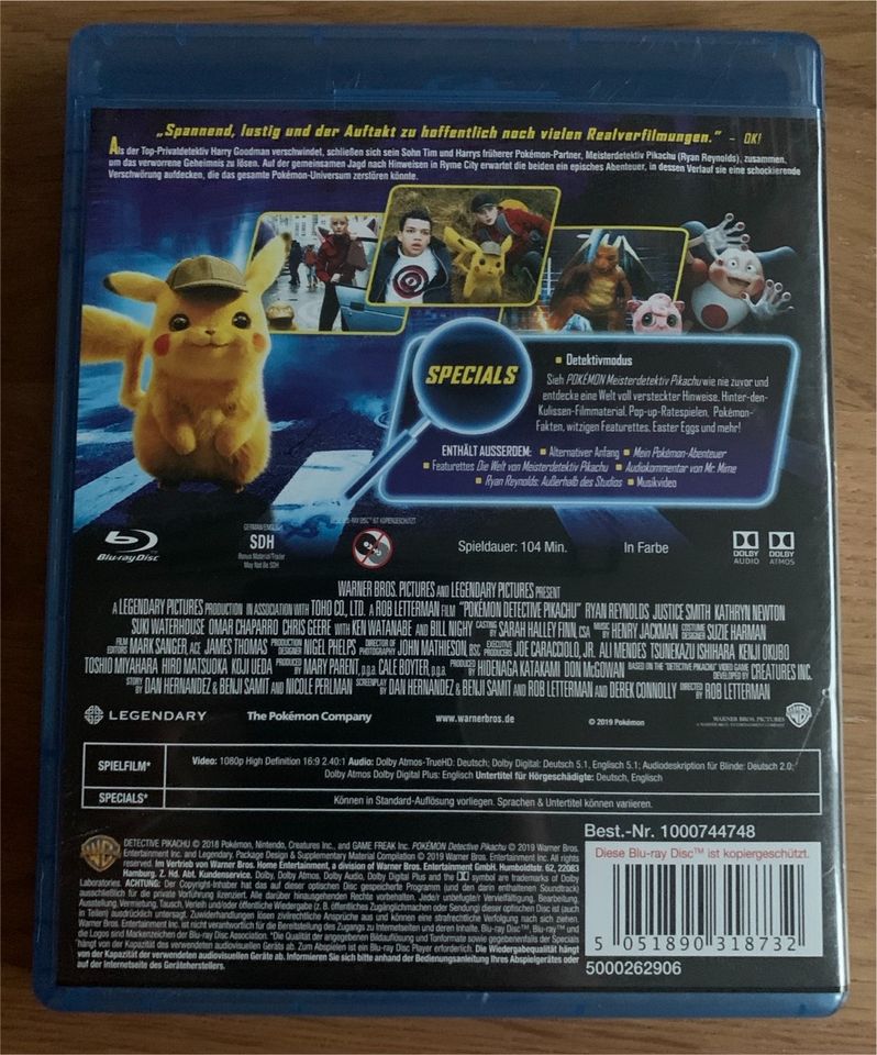 Meisterdetektiv Pikachu - Pokémon - Blu-Ray in Augsburg
