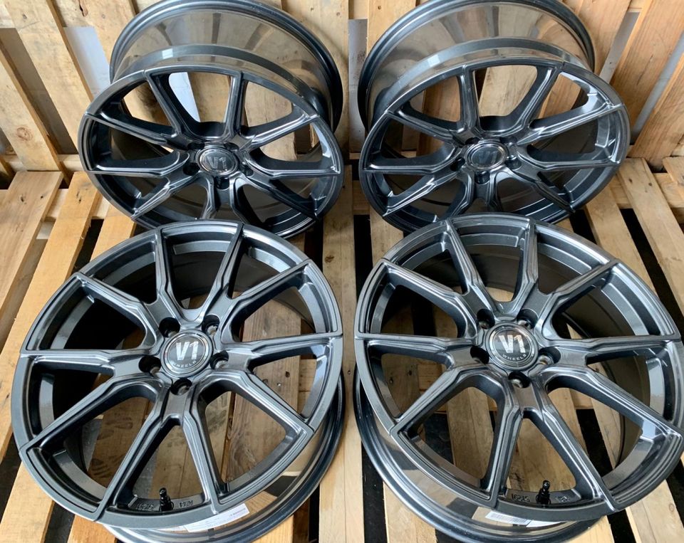 V1 Wheels Alufelgen 19 Zoll Grau für BMW 3er Reihe E36 GT E90 91 E92 F30 F31 4er Reihe Gran F32 F33 F36 5er Reihe E60 nur Allrad, F10 F11 5K 6er Reihe 6C X1 E84 X3 E83 F25 X4 F26 Z3 E36 5/120 5x120 in Rodgau