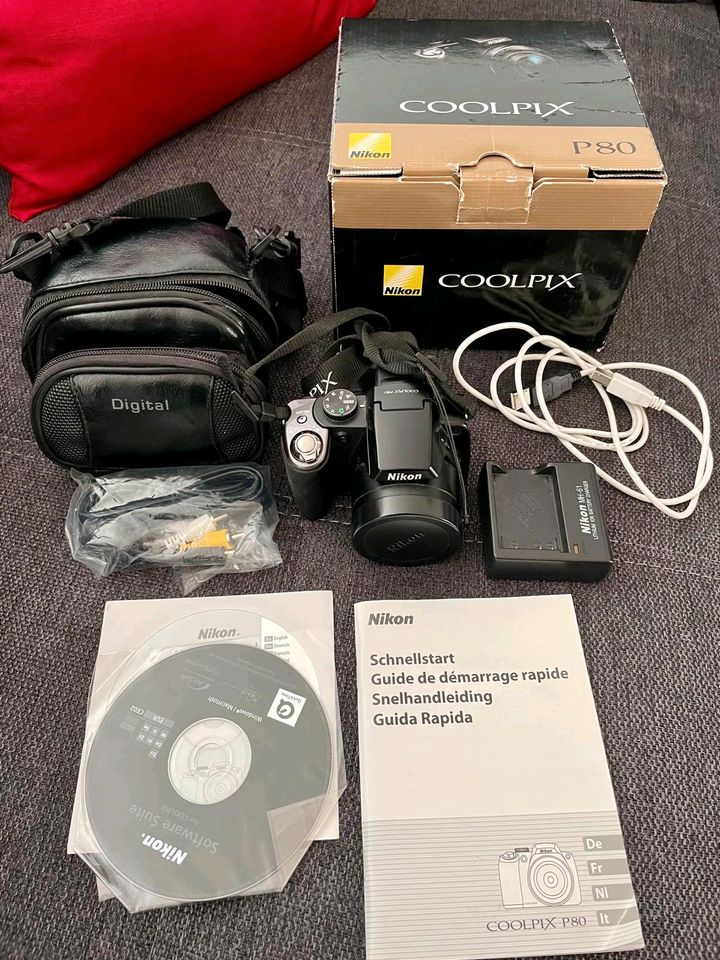 Kamera Nikon coolpix p80 mit Tasche in München