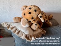 XL Leopard Gepard auf Kissen liegend 80cm 90er Jahre Plüschtier Baden-Württemberg - Meersburg Vorschau