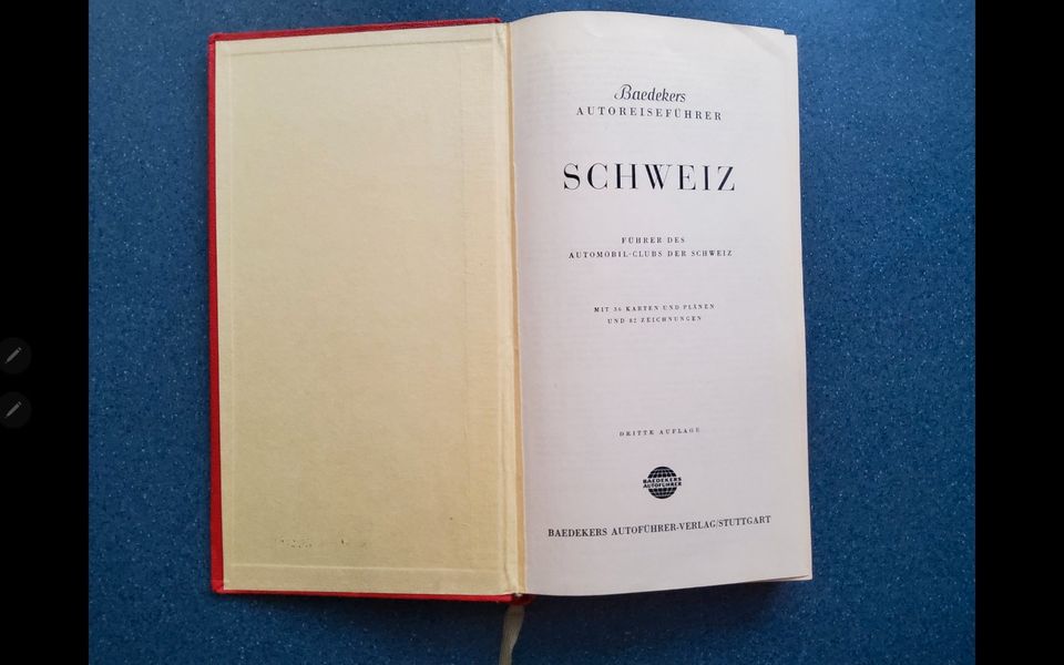 Baedekers Autoreiseführer Schweiz von 1960 in Schwäbisch Hall