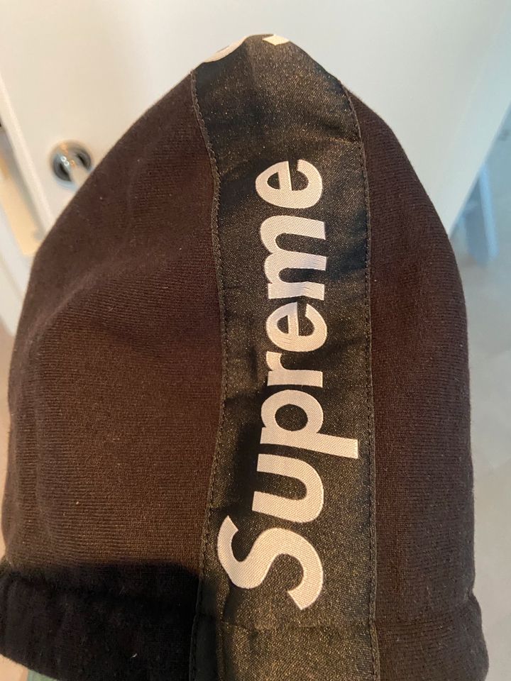 Supreme Tape Logo Zip-Up Hoodie FW14 Sweatshirt Black M in Dreieich