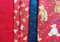 Stoffpaket Patchworkstoff Teddybären rot blau Baden-Württemberg - Konstanz Vorschau