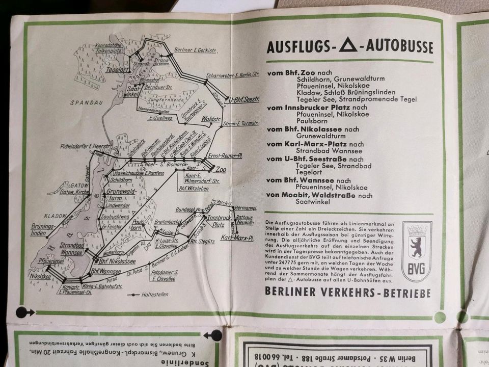 Absolute Rarität - BVG Linienplan von 1958! in Berlin