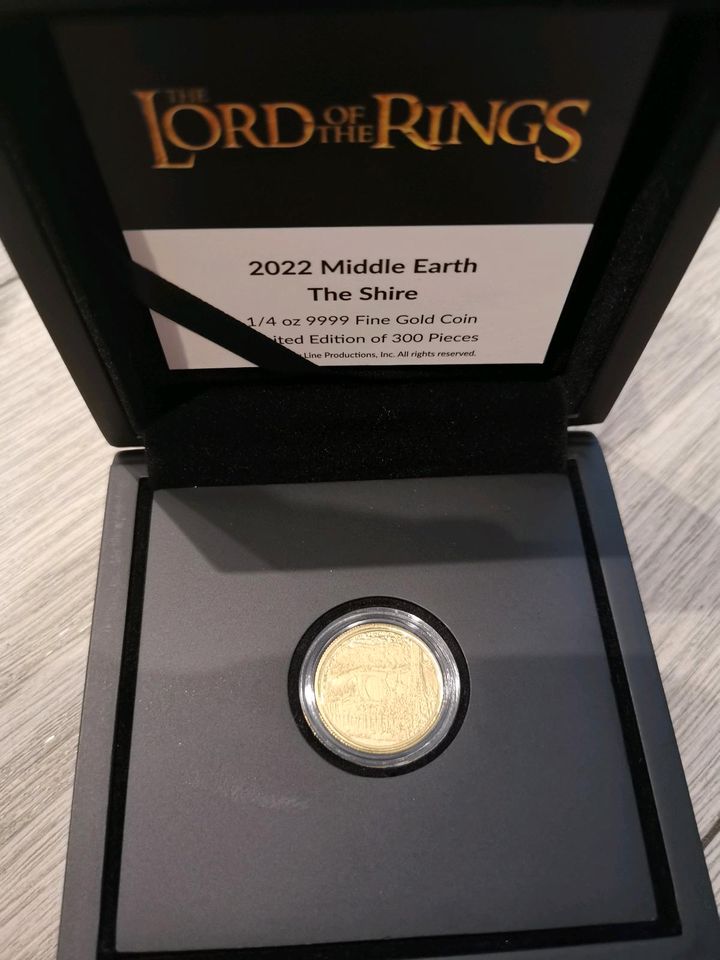 Herr der Ringe & Hobbit, 2 1/4 Oz Gold Münzen Sammlung no Silber in Reutlingen