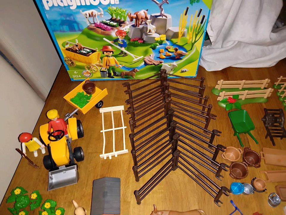 Playmobil Zubehör Tiere Zäune Trecker Anhänger Weidenzaun Pferd in Wallenhorst