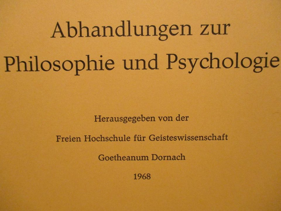 Hans Büchenbacher, Abhandlungen zur Philosophi....10 Hefte (502) in Berlin