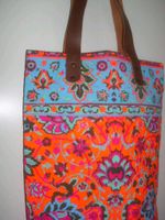 Unbenutzt u neu Tasche Shopper Totebag bunt boho Leder mit Canvas Hamburg - Harburg Vorschau