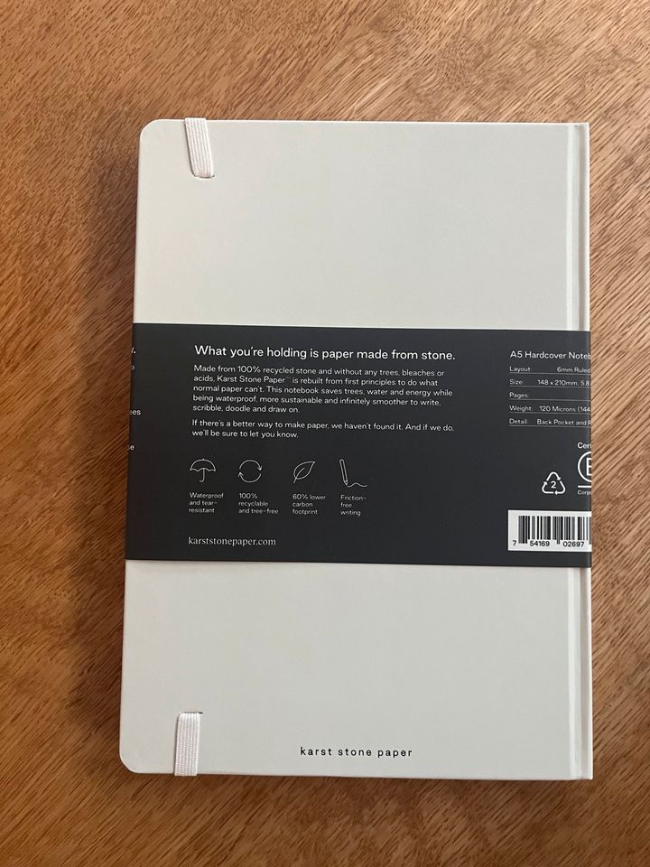 k‘arst Stone Paper Notebook A5 Hardcover Neu in Köln