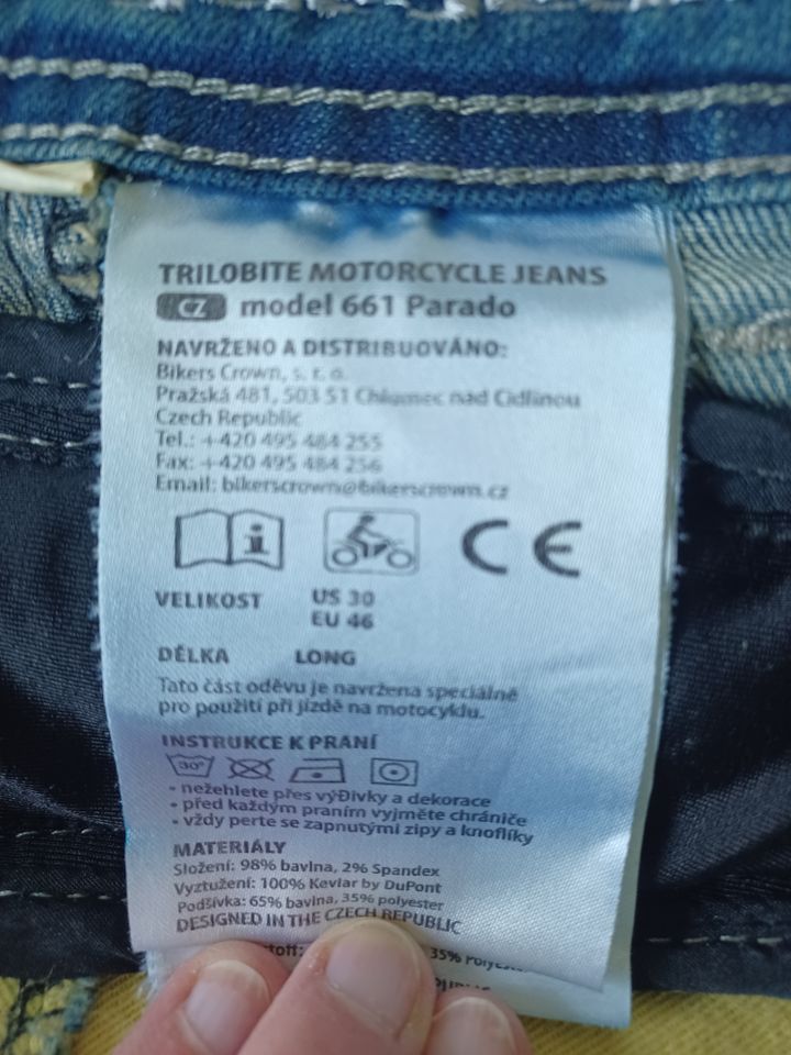 Motorradhose Damen Motorrad-Jeans Blau Trilobite PARADO in Legau