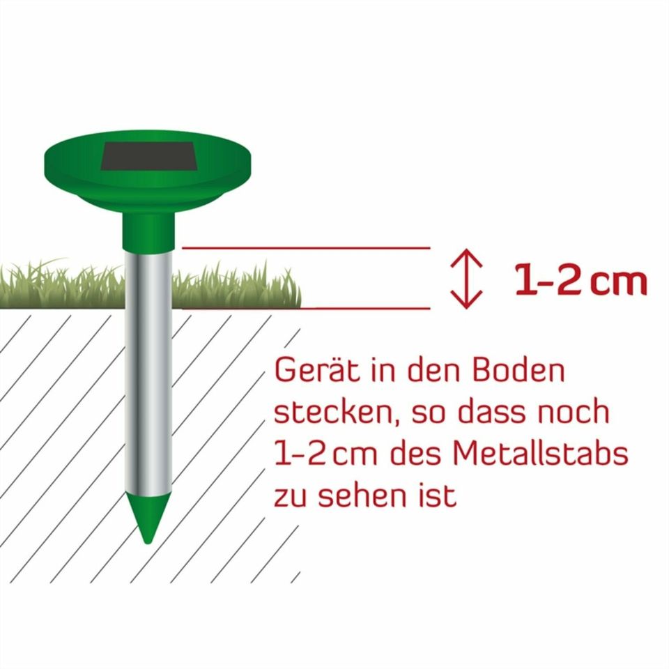 VOSS.sonic MoleEx 1000 Maulwurfvertreiber Solar, mit Ton & Vibration