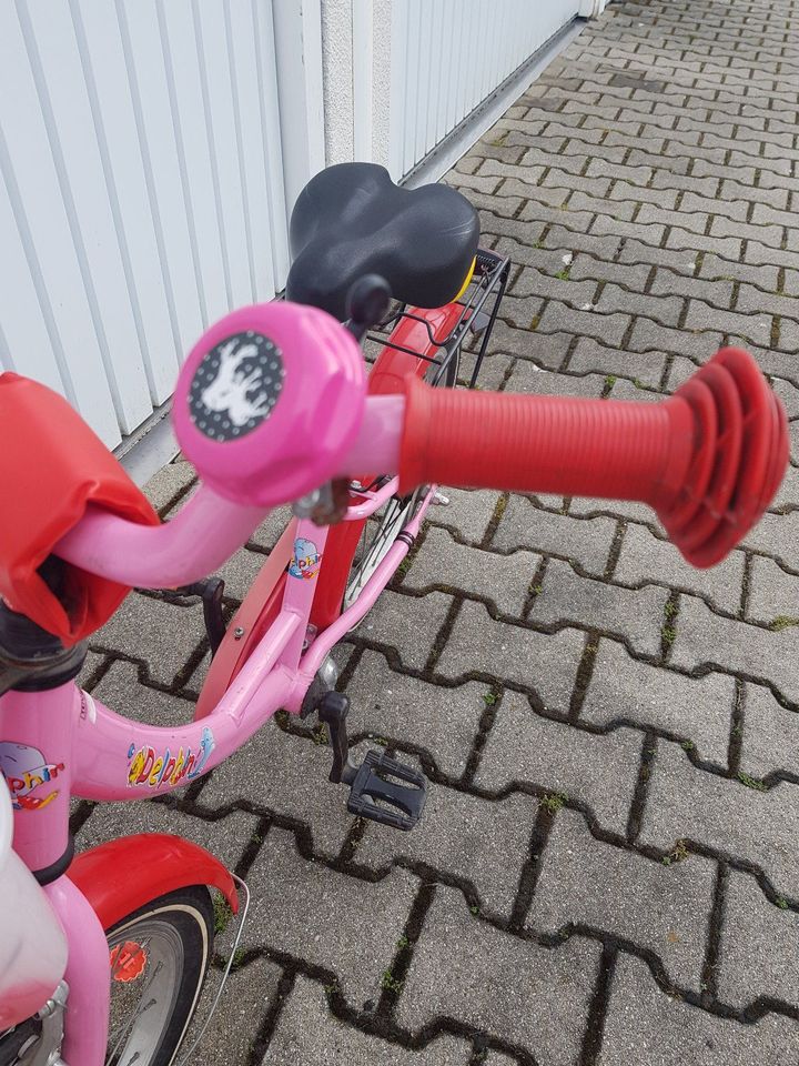 Kinderfahrrad / Mädchen Fahrrad Delphin 18 Zoll, rosa, guter Zust in Kaufering