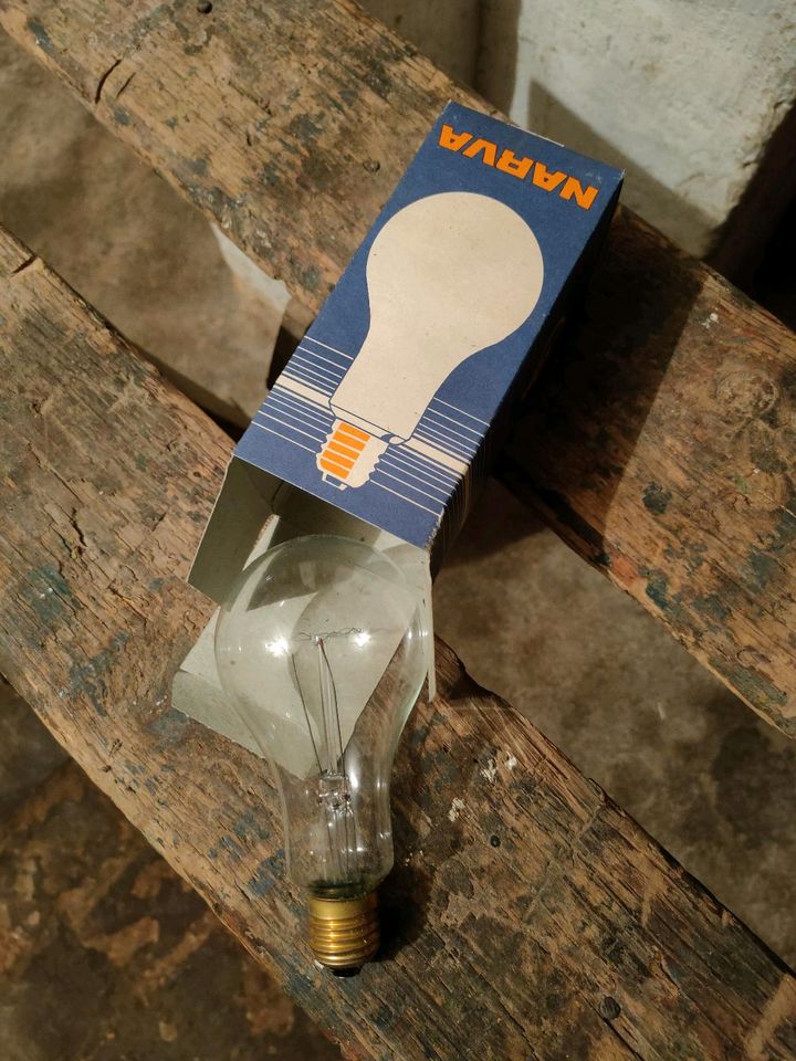 Narva 200W Glühlampe Glühbirne DDR E27 in Schmiedehausen