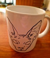 Tasse Motiv Siam/Nackt-Katze Motte Klamotte vegan Essen - Essen-Stadtwald Vorschau