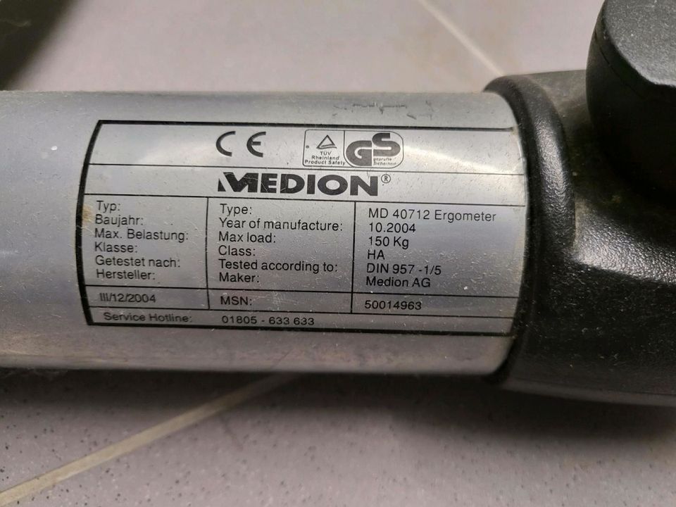 Medion MD 40712 Ergometer Elektrisch in Halstenbek