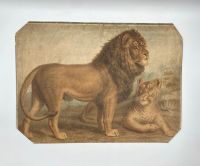 * BILD DER LÖWE FELIS LEO HEINRICH LEUTEMANN LITHO H. DELIUS Berlin - Charlottenburg Vorschau