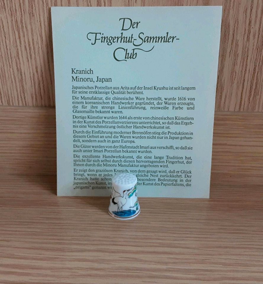 Fingerhüte, Fingerhut-Sammler-Club, Porzellan in Sindelfingen