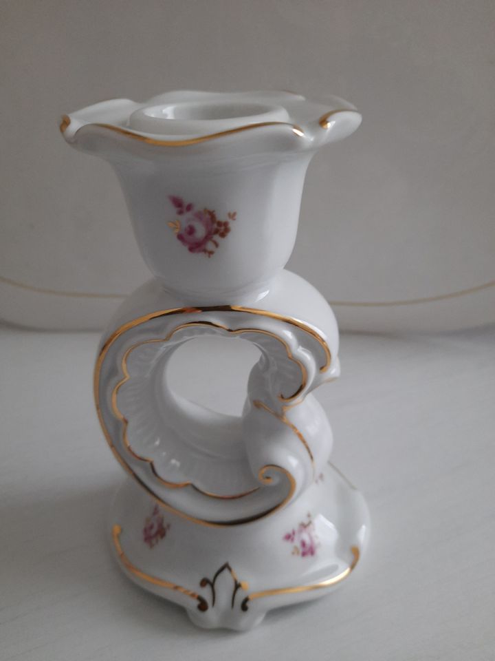 Weimarer Porzellan 3er-Set Vase, Aschenbecher, Kerzenhalter in Lübeck