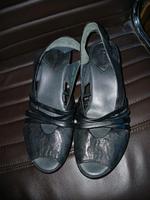 Neuw. Think! Sandalen 6cm Absatz Leder schwarz 38 Bayern - Lauter Vorschau