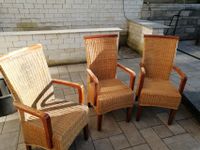 3x Gartenstühle aus Rattan/Massivholz Nordrhein-Westfalen - Burscheid Vorschau