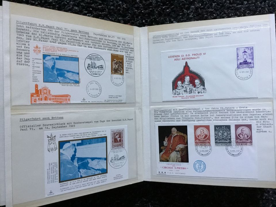 BRIEFMARKEN, Ersttagsbriefe 1969-71, Vatikan, Papst Paul VI., Alb in Bergisch Gladbach