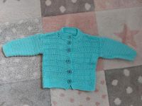 Stylische Strickjacke Jacke handmade Türkis Gr. 62 - 74 Niedersachsen - Oldenburg Vorschau