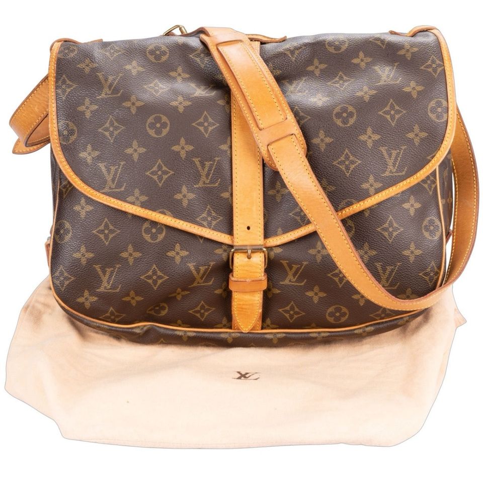 Louis Vuitton Canvas Monogram Saumur GM Crossbody Bag in Halle