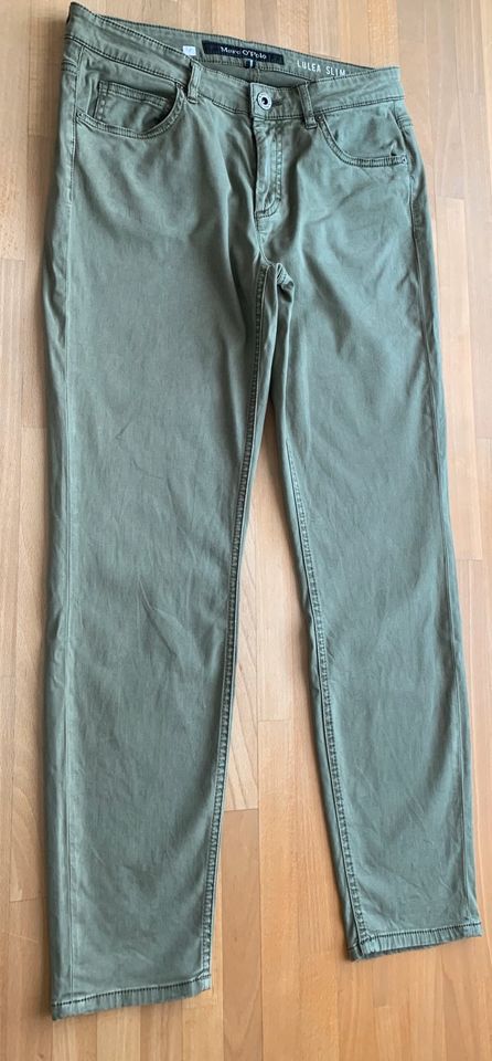 Marc O‘Polo Hose Chino Jeans Lulea slim mid waist 36 / 38 khaki in Bad Füssing