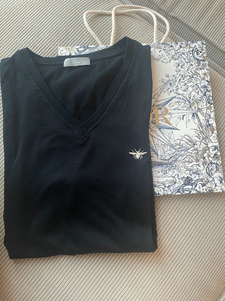 Christian Dior T-shirt mit Bienenstickerei schwarz 50 L NP 550€ in Berlin