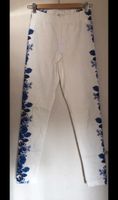 OROBLU Hose Jeggins Jeans weiß blau Blumen S Aachen - Aachen-Haaren Vorschau