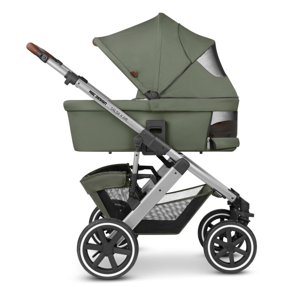 ABC-Design Salsa 4 Air - 2in1 Kinderwagen-Set - Olive - inkl. Babywanne + Sportsitz + XXL-Zubehörpaket - NEU in Fulda