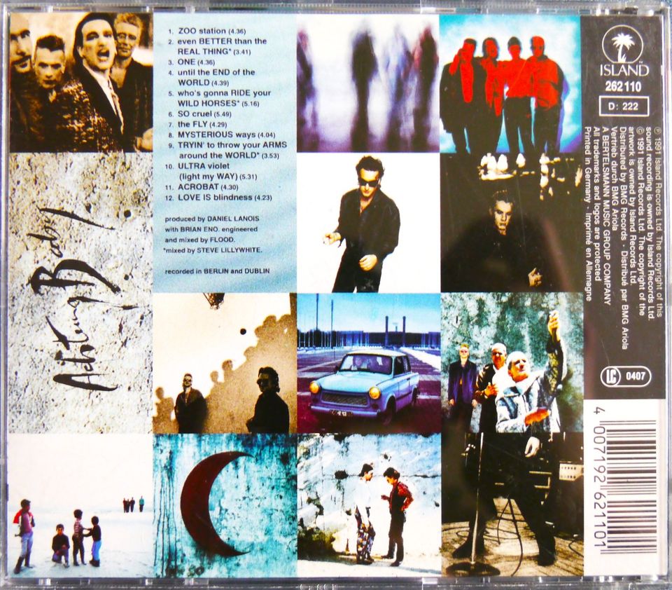 CD Achtung Baby U2 1991 in Berlin