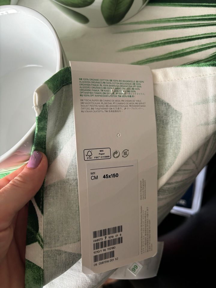 Tischläufer, Schalen, Vase H&M Home Deko mit Blätter Neuwertig ‼️ in Giesen