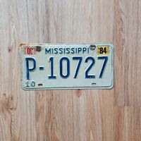 Mississippi 1984 USA US Kennzeichen Nummernschild license plate Bayern - Großmehring Vorschau