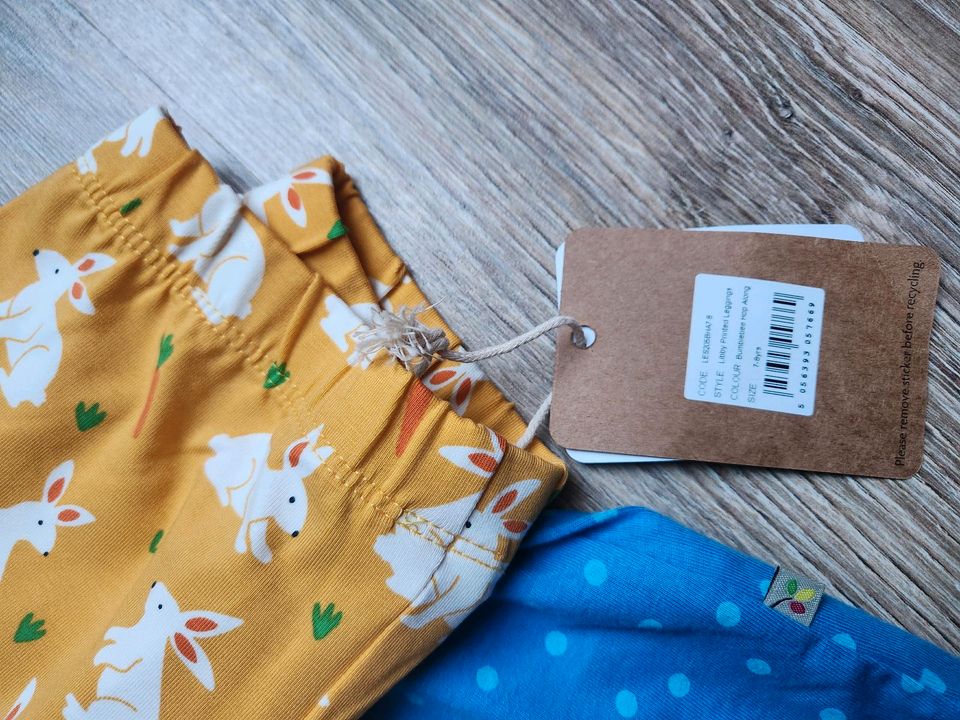 Frugi Set Leggings Oberteil Shirt Gr 7-8 122 128 Ostern Hase in Grünsfeld