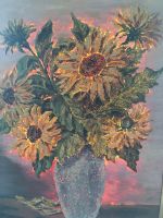 Ölgemälde, Ölbild mit Sonnenblumen Bayern - Gemünden a. Main Vorschau