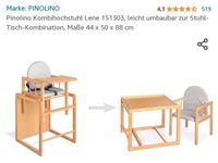 Pinolino Hochstuhl 2 in 1 (auch wie Kinderstuhl und Tisch) Köln - Longerich Vorschau