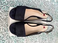 Högl Slingpumps Sandalen dunkelblau Marine Gr. 40 Leder Hamburg-Nord - Hamburg Winterhude Vorschau