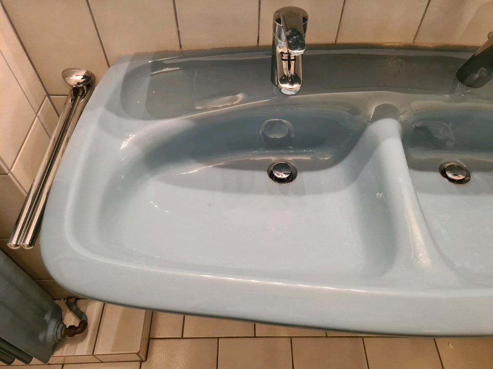 Waschtisch Retro vintage Waschbecken blau in Nürnberg (Mittelfr)
