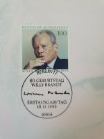 ❤ Erstausgabe Briefmarke 10.11.93 Willy Brandt Nordrhein-Westfalen - Paderborn Vorschau