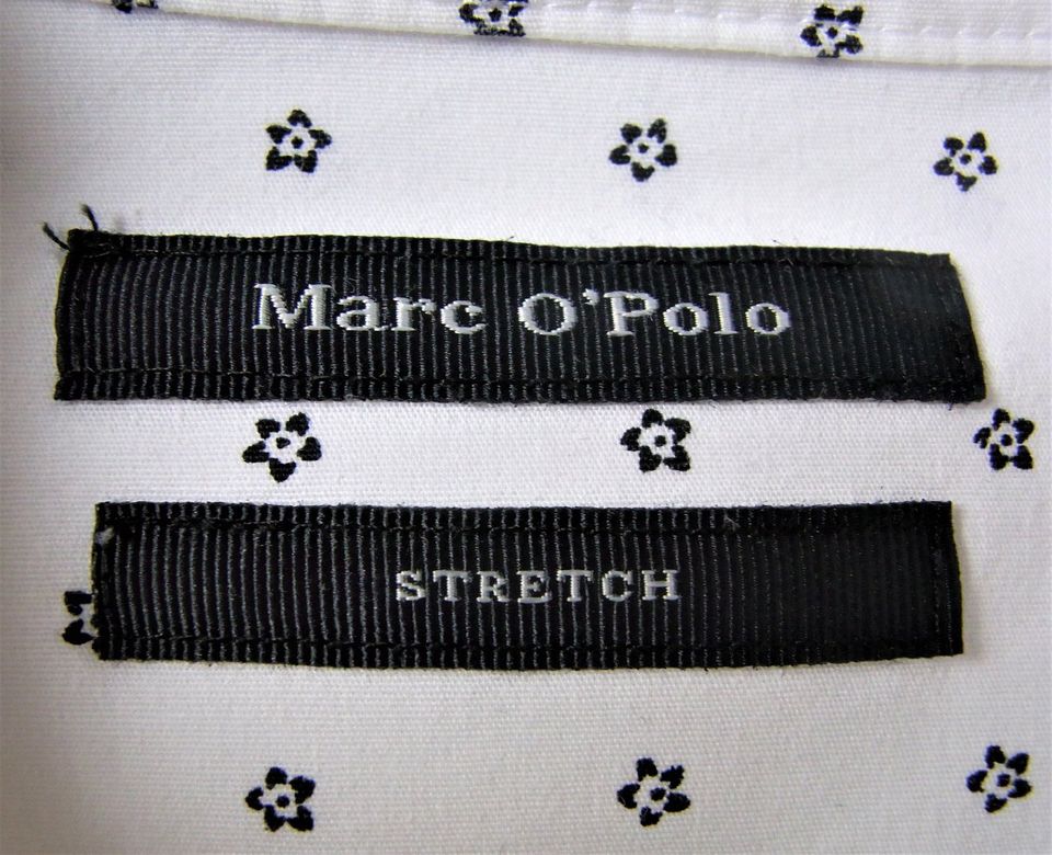 MARC O'POLO Stretch Bluse 38 M Weiß Schwarz Muster in Hamburg