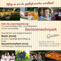 Köchin (m/w) in Teilzeit in Seniorenwohnpark Niedersachsen - Giesen Vorschau