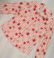 Damen Bluse S. Oliver Gr 42 weiß orange rot Rosen langarm Bluse Bayern - Gaimersheim Vorschau