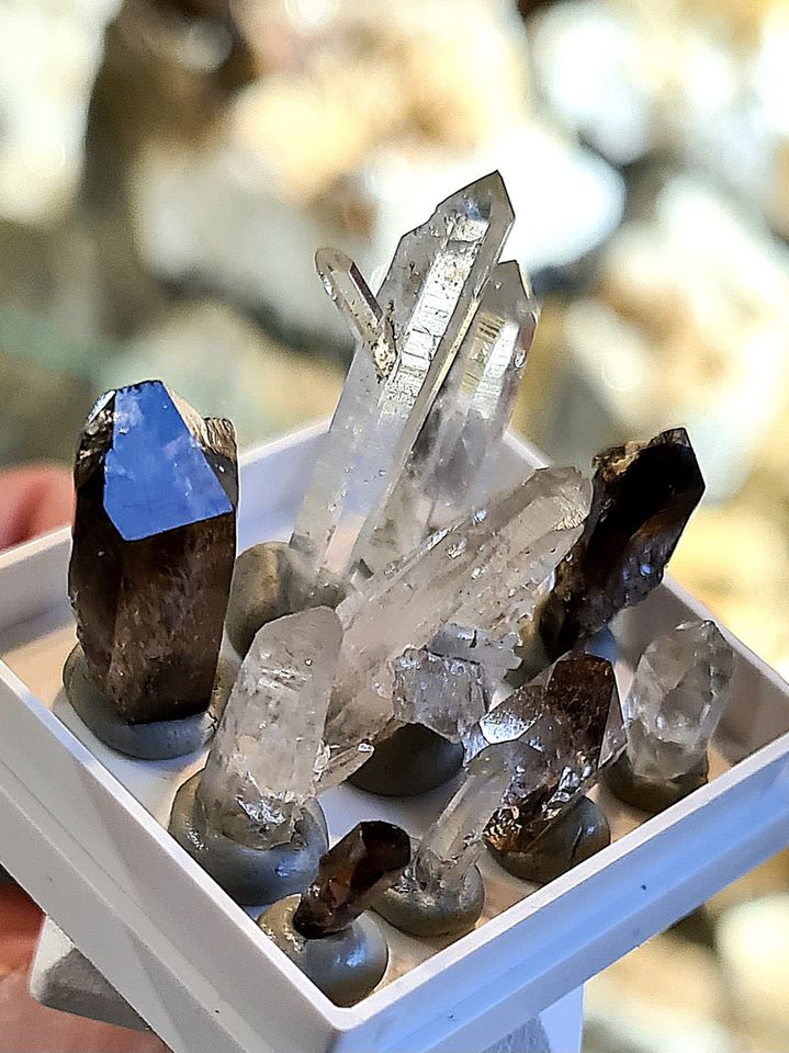 Rauchquarz Quarz Bergkristall Schweiz Mineralien in Ebersburg